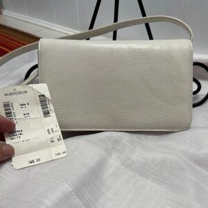 Jay Herbert White Crossbody Bag with Textured Finish - new